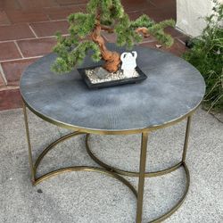 Rustic Metal Industrial Style Coffee Table 