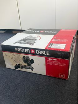 Like-new PORTER-CABLE 10-in 15-Amp Single Bevel Folding Compound Corded Miter Saw with Laser Guide