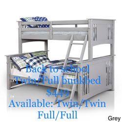 Twin over full bunk bed brand new