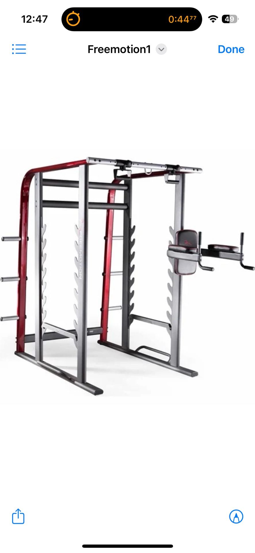 Free Motion Home Gym Rack