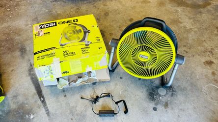 Ryobi one+18 volt hybrid whisper series 14” air cannon fan🛑No Battery/No Bateria
