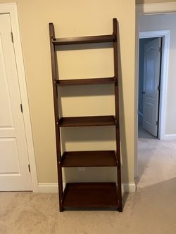 Wooden ladder shelve