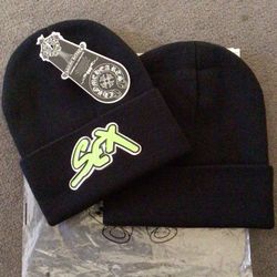 Chrome CH Beanies Hearts Logo Trapstar Travis Scott Black Leather Cross Silver Crosses Green Logo 