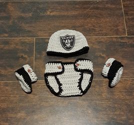 Raiders Inspired Outfit Newborn Photo Prop Baby