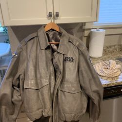 Star Wars, leather bomber jacket Episode One Bravo Squadron