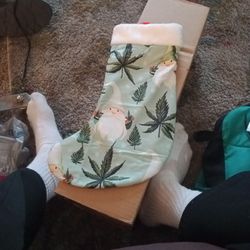 Weed Christmas Stocking 