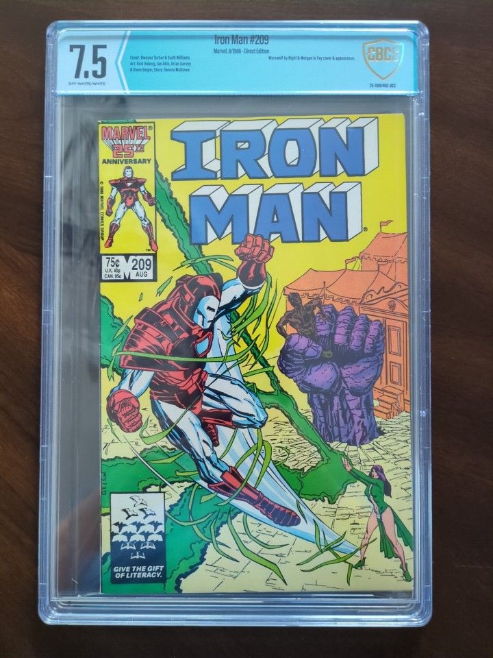 Iron Man 209 Comic Graded CBCS 7.5 1986 Direct Edition