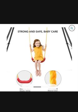 Metal Swing Set for Backyard Playground Swing Set Suitable for Kids Toddlers Porch Backyard Single Set Outdoor/ Columpio para niños pequeños
