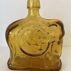 Nixon Agnew 1968 For President Amber Republican Elephant Shaped Campaign Bottle