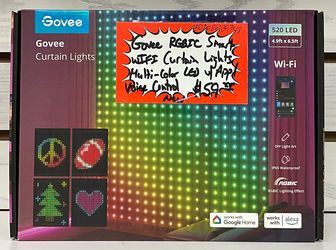 Govee RGBIC Smart WiFi Curtain Light Multi-Color LED W/ App/ Voice Control New