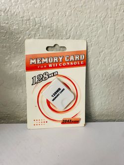 High Speed 128MB Memory Card for Nintendo Wii Console, White (2043 Blocks)