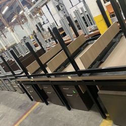 Commercial Grade Herman Miller Classroom Training Tables Desks Filing Cabinets 