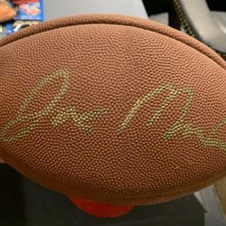 Joe Montana #16 Autographed NFL Football San Francisco 49ers Legend