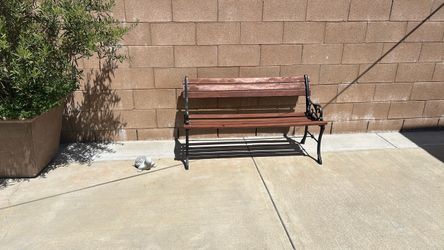 Outdoor park bench