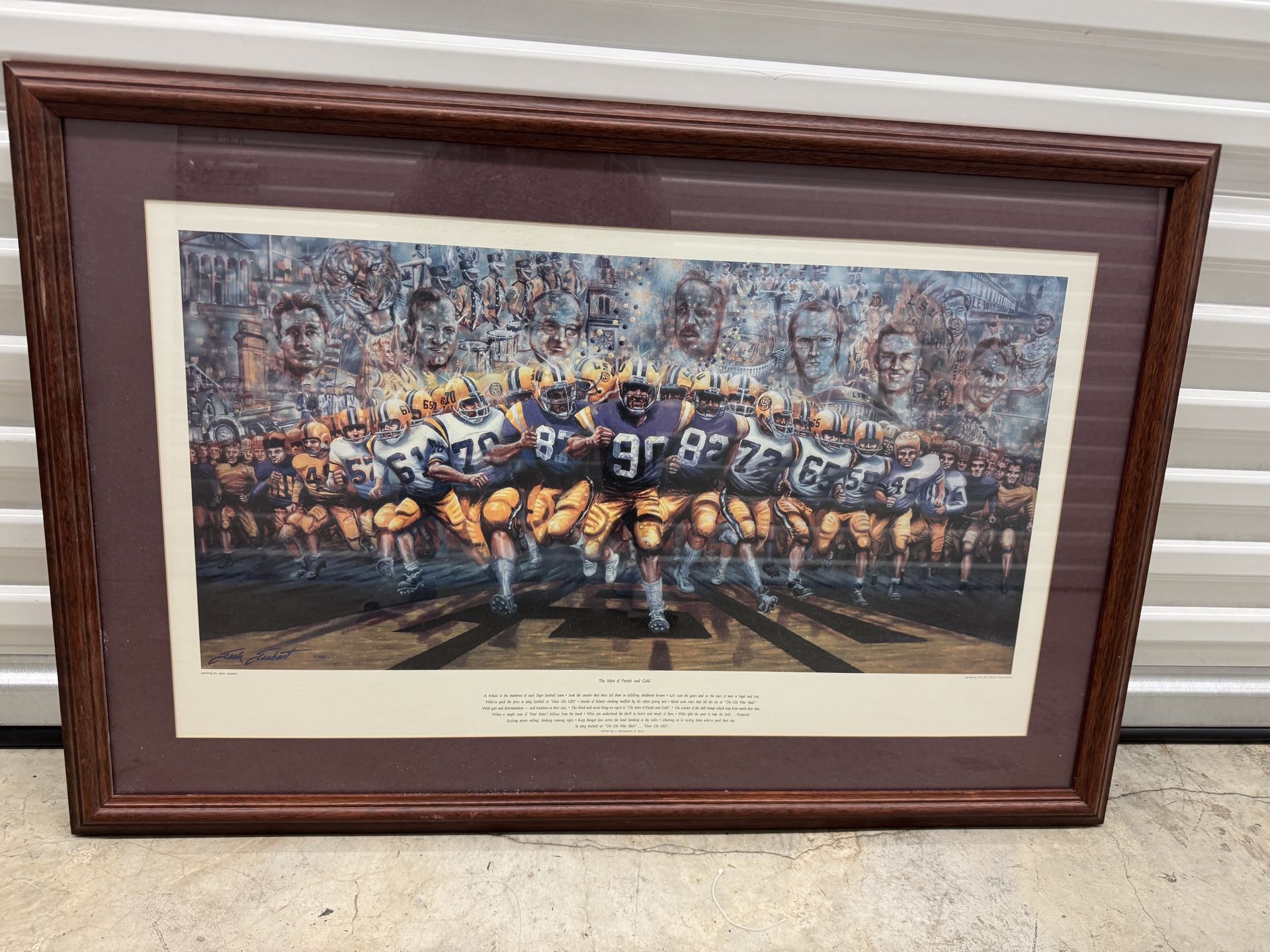 Framed LSU Football Print