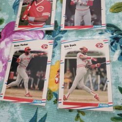 Cincinnati Reds 1988 Fleer Baseball Cards Team Set 