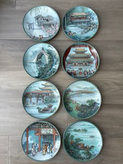 Chinese Imperial Summer Palace Collection Plates Set of 8