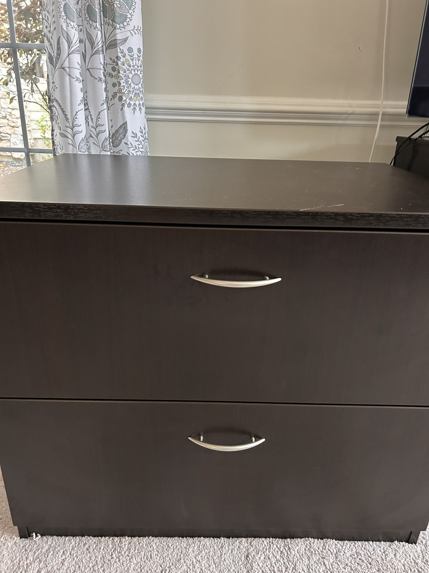 Solid Wood Filing Cabinet 2 Drawers