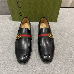 Gucci GG Men’s Leather Shoes With Box New 