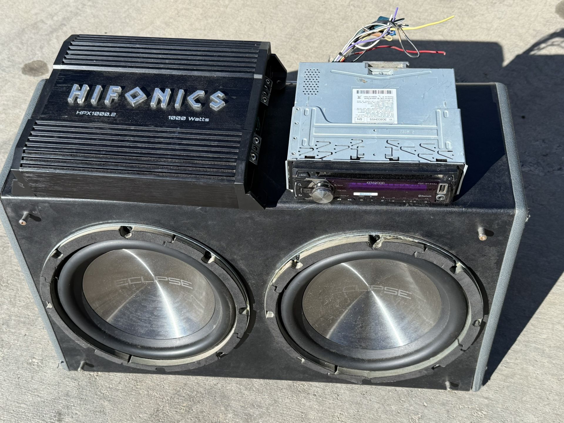 2 10” Eclipse Subwoofer With Sony Stereo