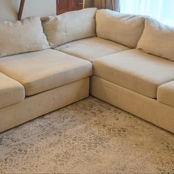 Sectional 120" x 120" Cream / Beige colored