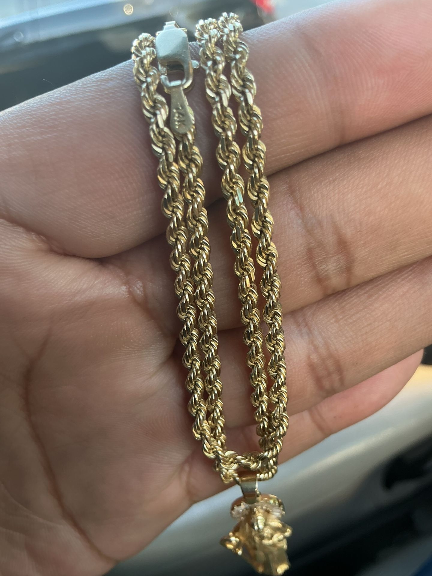 14K SOLID GOLD ROPE CHAIN