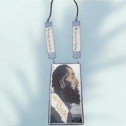 Nipesy Hussle 24" Beaded Medallion With Strap Necklace With Nipsey Hussle Name  (Make An Offer Or Ask For Price) 