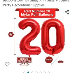 Red Foil Ballon #20