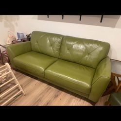 Mid Century Modern Leather Sofa
