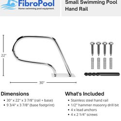 NIB FibroPool SS Pool Handrail