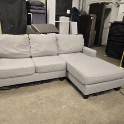 *Same Day Delivery Available!* 
Grey Chaise Two Piece Sectional
