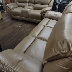 New Recliner Sofa And Loveseat Both