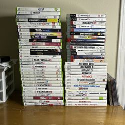 Xbox 360, PlayStation 3, & WII Games.