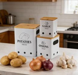 Kitchen Vegetable Storage Tins