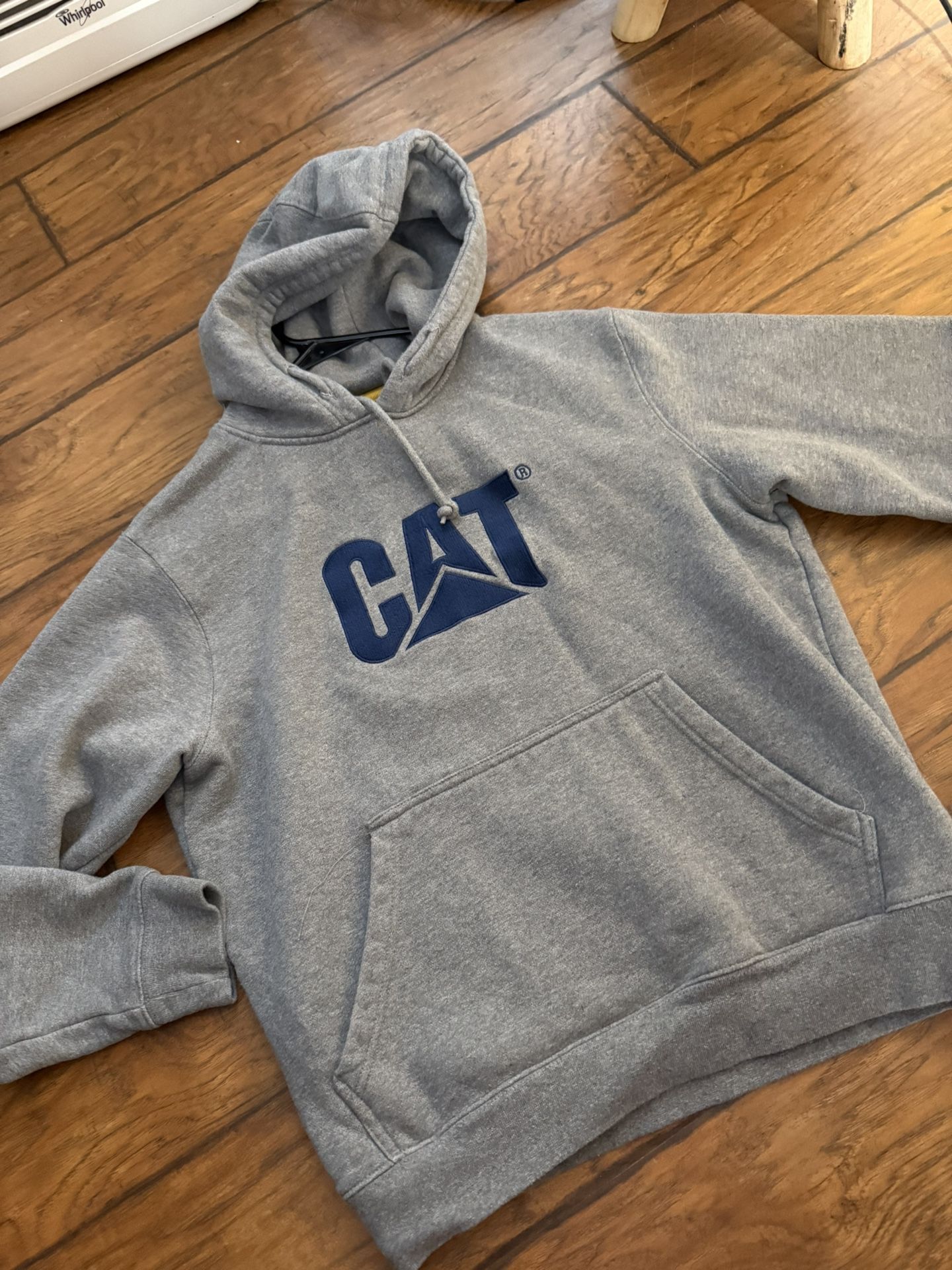 Caterpillar (CAT) Trademark Pullover Hoodie in gray cotton Medium on tag
