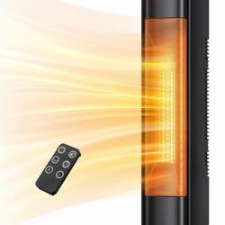 1500W 24" Portable Electric Heaters for Indoor Use,75° Oscillation,3 Modes,8H Timer, Quite PTC Ceramic Heating with Thermostat,Safety Protection,Remot