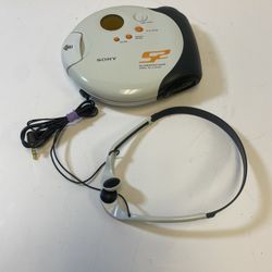 Sony Walkman Discman S2 D-SJ301 CD-R/RW Player With MDR-W014 Headphones - Tested