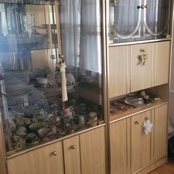 Showcase with glass doors