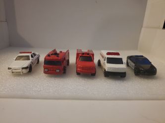 Lot Of 5 Emergency Vehicles Firetruck Police Cars Sheriff Vehicle Squad Car