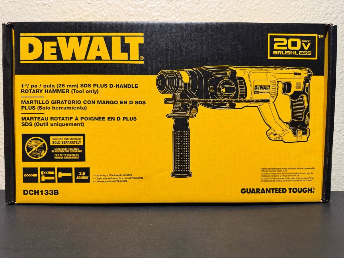 DEWALT 20V MAX Cordless Brushless 1 in. SDS Plus D-Handle Concrete and Masonry Rotary Hammer (Tool Only)