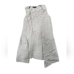 GNW Size Small Gray Sleeveless Knit Cardigan