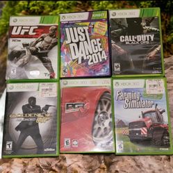 Xbox 360 Video Games Bundle 6 lot Bundle READ Scratched. Some No Booklet.