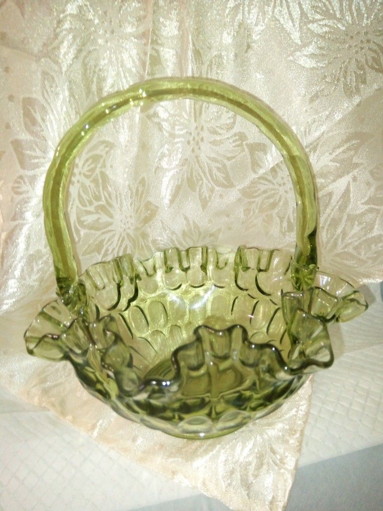 Vintage Fenton Art Glass Basket