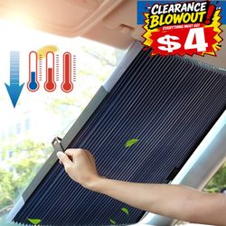 Aluminum Foil Automatic Retractable window car front windshield Sun Shade visor