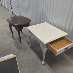 White Table With Drawer