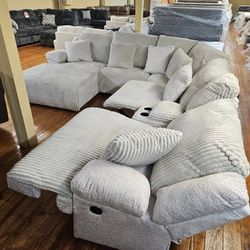 Alloy Color Reclining Sectional Couch Set/Chocolate Color Reclining Sectional Couch Set 🌟 Build Your Own Combination 