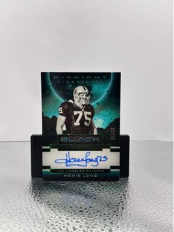 Howie Long Raiders Auto 02/15 Panini Black Midnight Signatures
