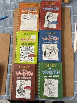 6 Diary of the Wimpy Kid HARD COVER books 