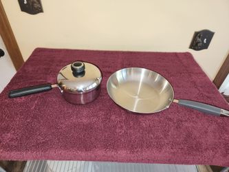 Stainless Steel Saucepan and Skillet