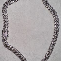 Solid 925 Sterling silver Cuban Link 22” Length
